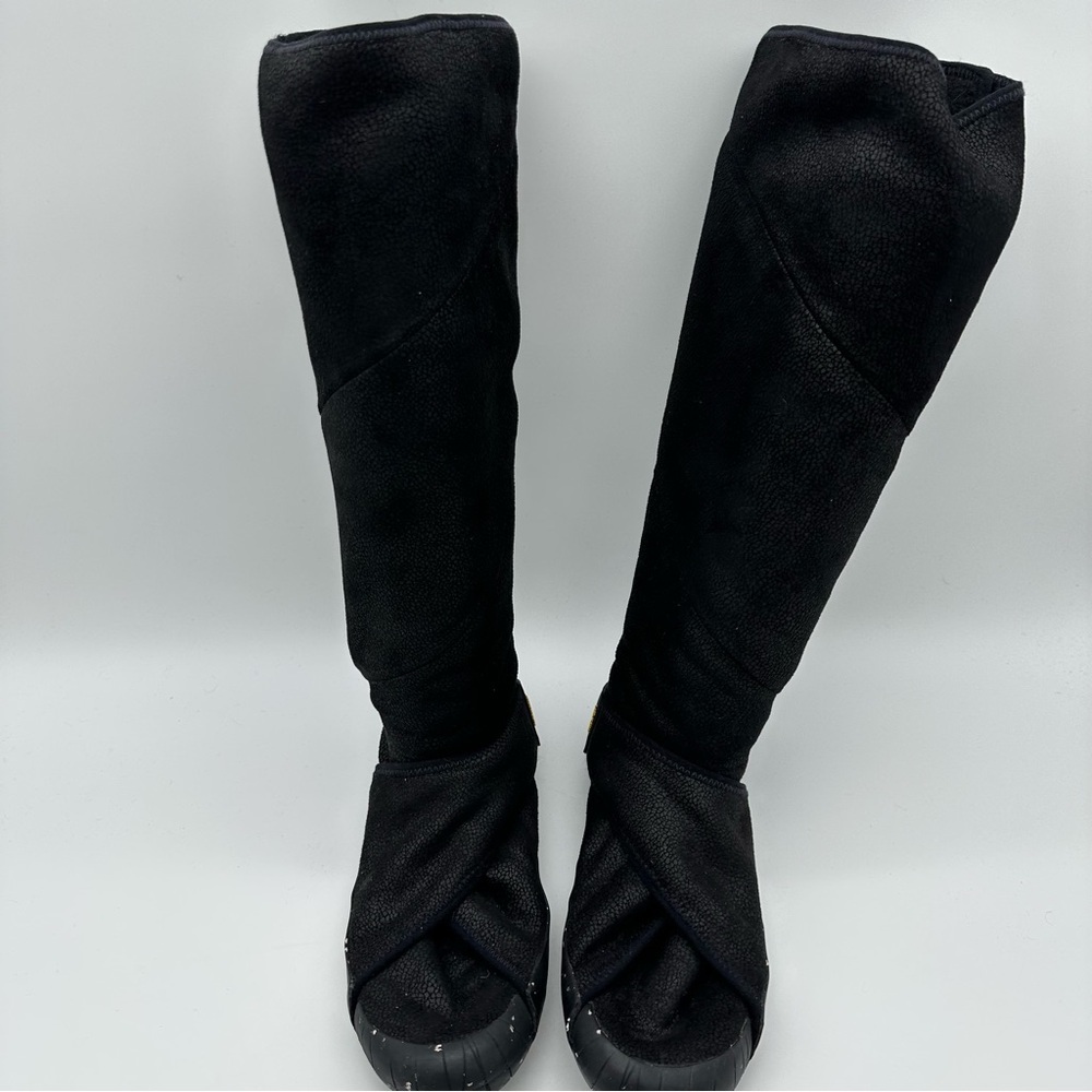 Vibram Furoshiki Shearling Knee High Black Boots - Picture 3 of 14